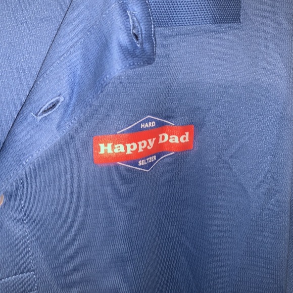 Happy Dad 2XL Dri Fit Blue Polo - Picture 2 of 4